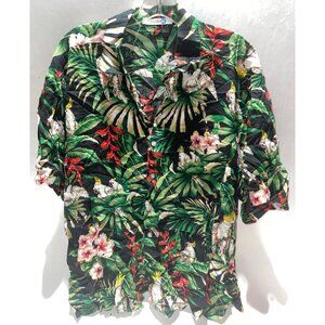 Studio 35 Vintage Men’s Multicolored Cockatoo Hawaiian Shirt Size XL